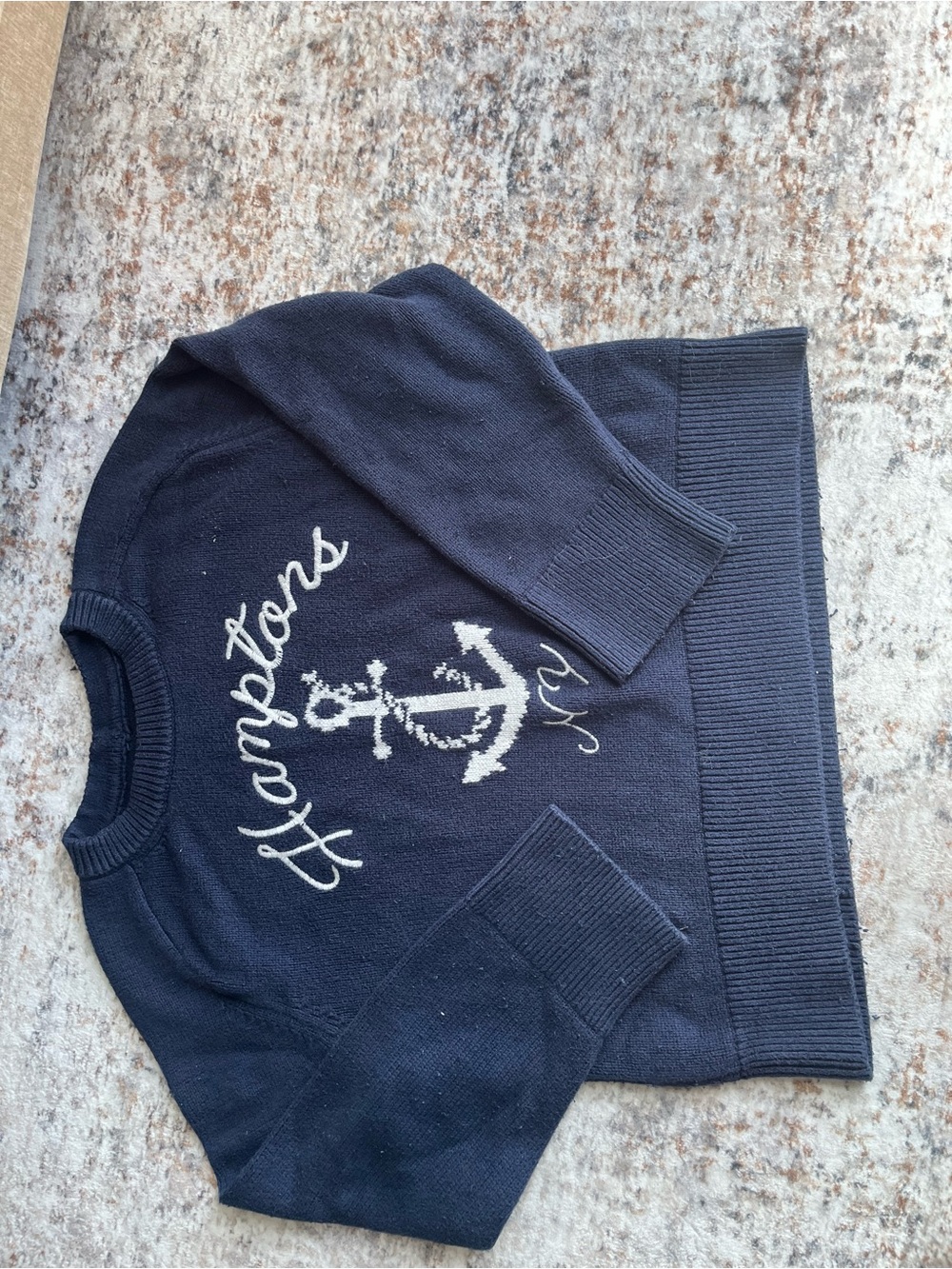 Hamptons Anchor Knit Sweater - Navy